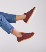 Sneaker bassa T100 in suede viola