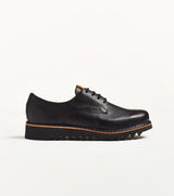 Derby T032 in pelle nera