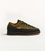 Sneaker fasciata T150 in suede verde