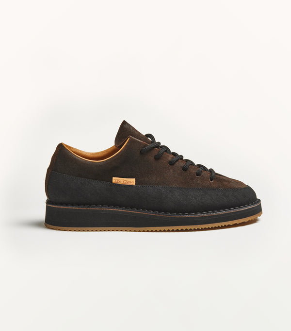 Sneaker fasciata T150 in suede testa di moro - PreOrder