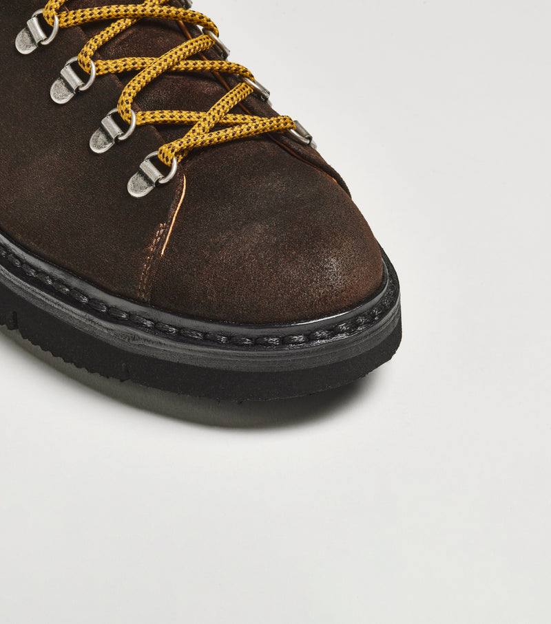 Sneaker alta T115 in suede testa di moro