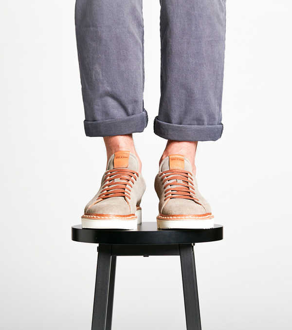 Sneaker bassa T100 in suede grigio - PreOrder