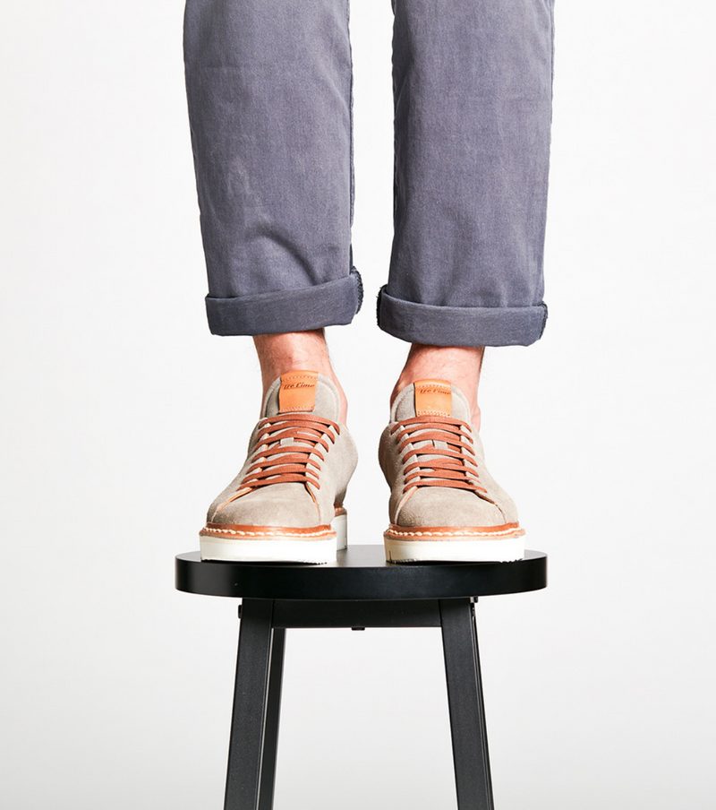 Sneaker bassa T100 in suede grigio - PreOrder