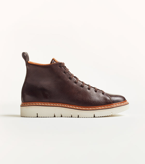 Sneaker alta T110 in pelle testa di moro