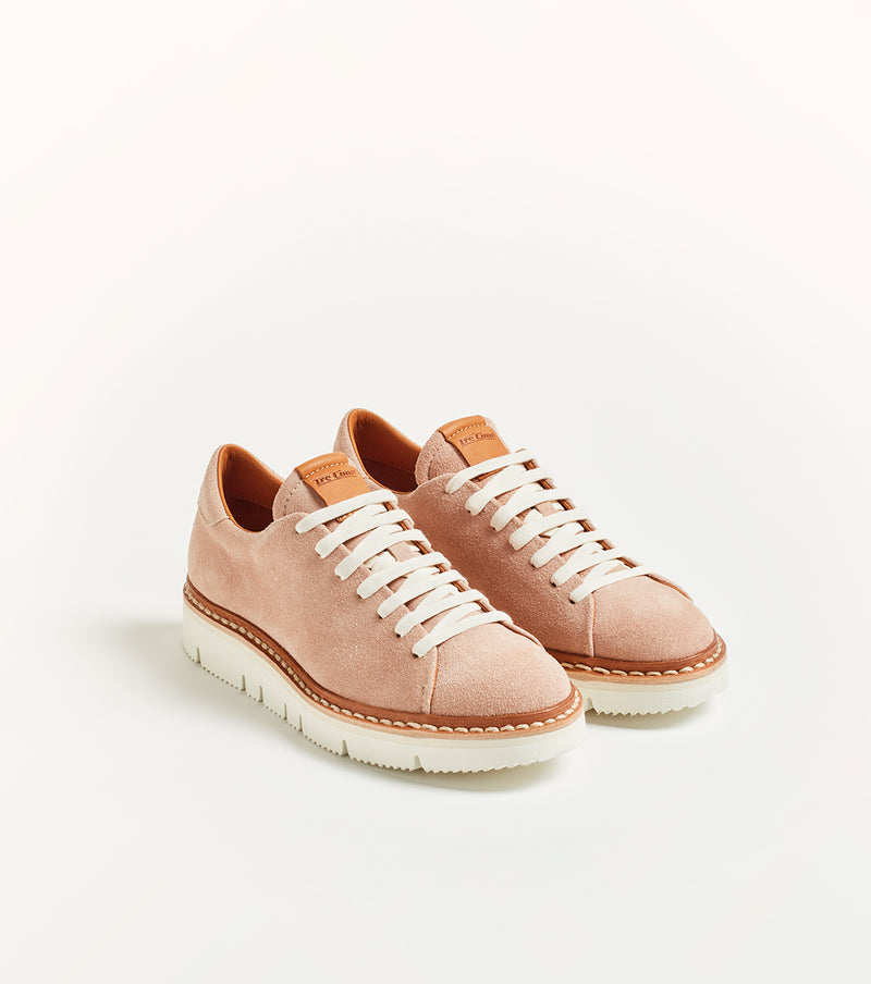 Sneaker bassa T100 in suede cipria - PreOrder