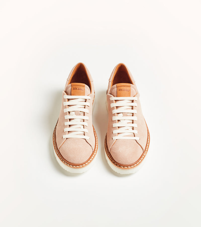Sneaker bassa T100 in suede cipria - PreOrder