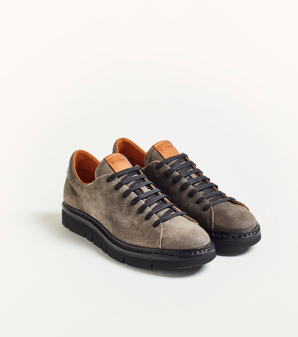 Sneaker bassa T100 in suede grigio - PreOrder