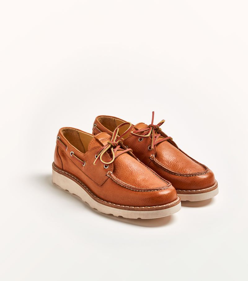 Mocassino barca T440 in pelle cuoio