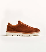 Sneaker bassa T100 in suede sigaro - PreOrder