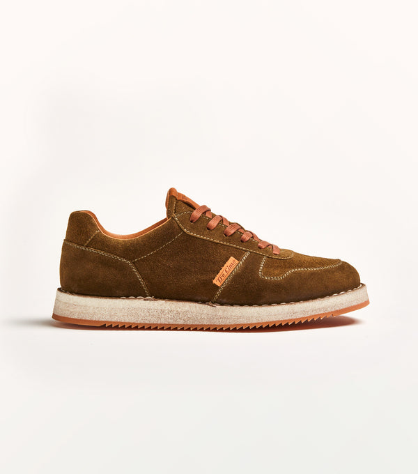 Sneaker tennis T130 in suede verde - PreOrder
