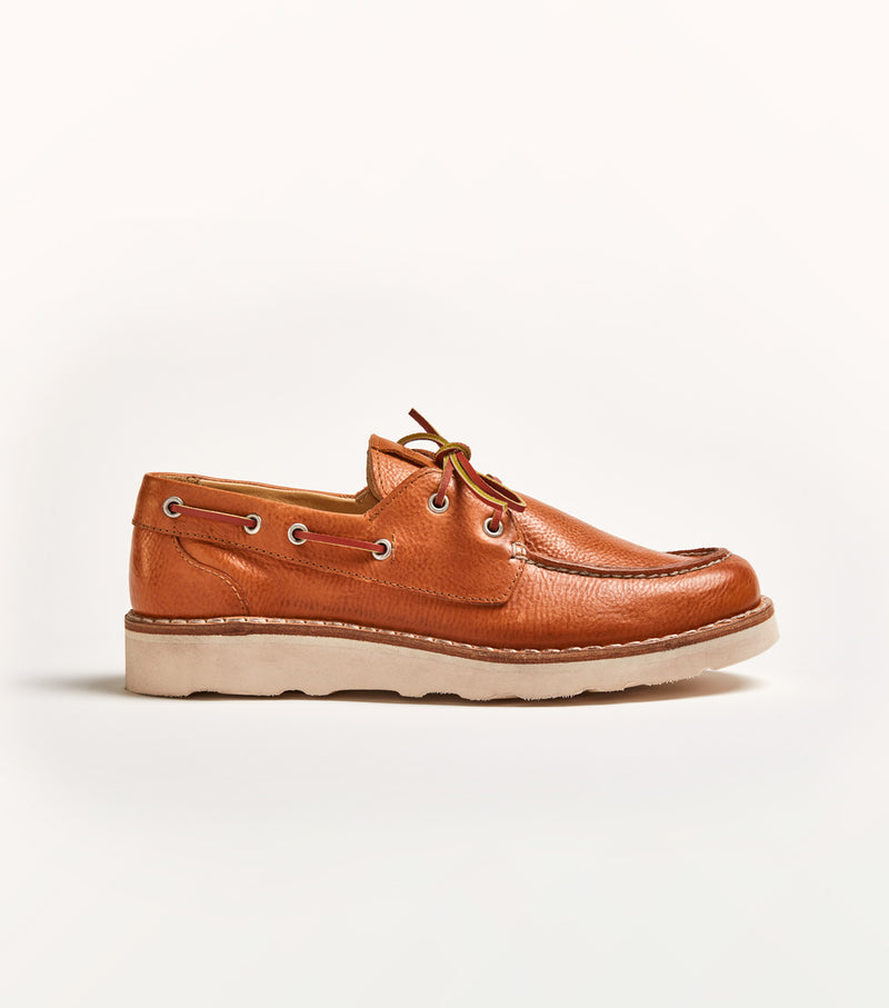 Mocassino barca T440 in pelle cuoio