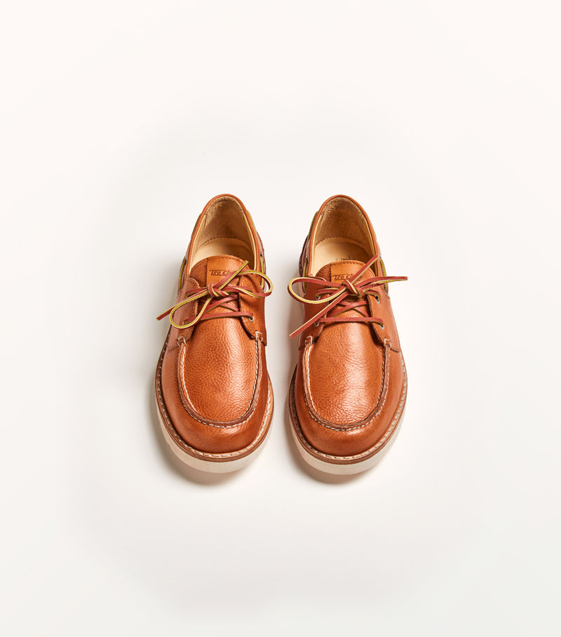 Mocassino barca T440 in pelle cuoio