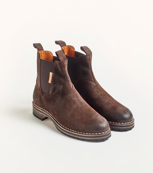 Chelsea boot T171 in suede marrone - PreOrder