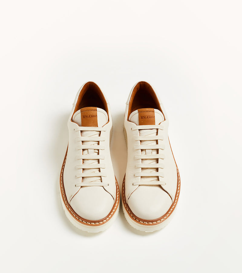 Sneaker bassa T100 in pelle bianca - PreOrder